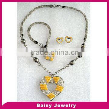 2016 latest design stainless steel wholesale jewelry set