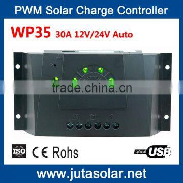 JUTA Solar Charger Controller New 30A 12V 24V with LED Indicators and USB