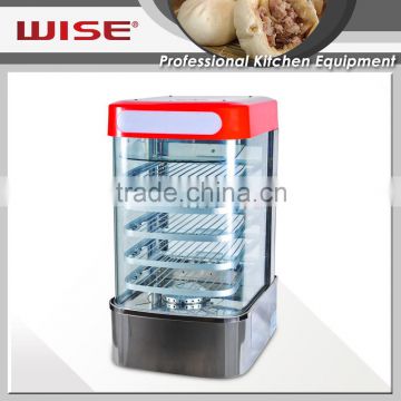 Commercial Stainless Steel Electric Curved Food Steamer Display Cabinet Mechanical Type