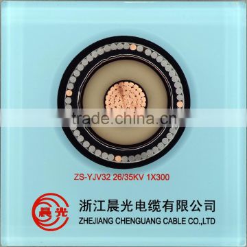 26/35KV Copper Core PVC Insulated PVC Sheathed Power Cable Waterproof 1*300mm2