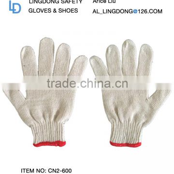 Cheap White Cotton Knitted glove