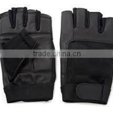 Leather cutomized weight lifting gloves
