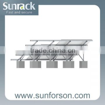 PV solar installation for ground mounting system