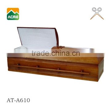 AT-A610 wholesale best price casket with wooden hardware