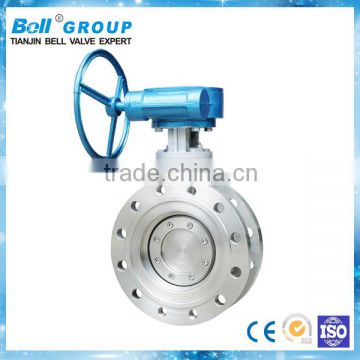 metal seal butterfly valve by handwheel control