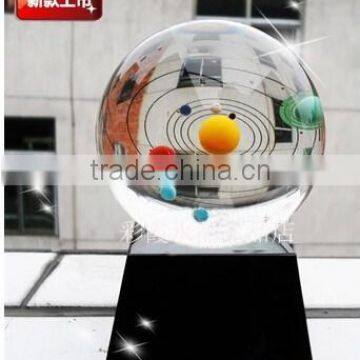 New arrival 3D planet crystal ball with 8cm for Wedding Gifts Souvenirs (R-2331