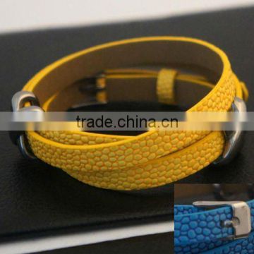 High Quality leather beaded wrap bracelets,MOQ 2ps per stye