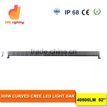 300W 52inch led light bar offroad light bar curved crees 4x4 bar light