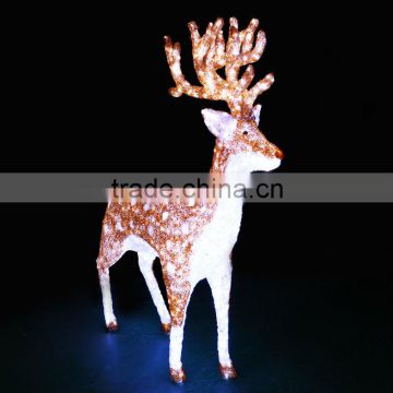 Der-150*180cm led motif light 3d standing deer