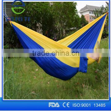 2016 Hot Sale Portable Double Camping Hammock/parachute hammock with 2 hammock straps