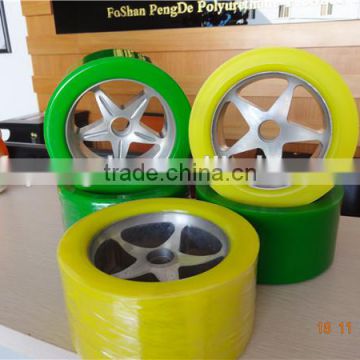 Polyurethane roller skate wheels