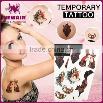Newair new fashion water proof lady butterfly temporary tattoo design