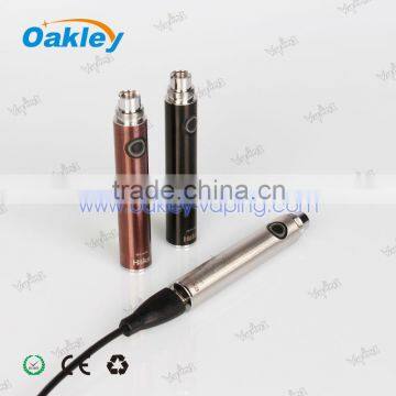 Hot selling rechargable eGo passthrough battery with micro USB cable