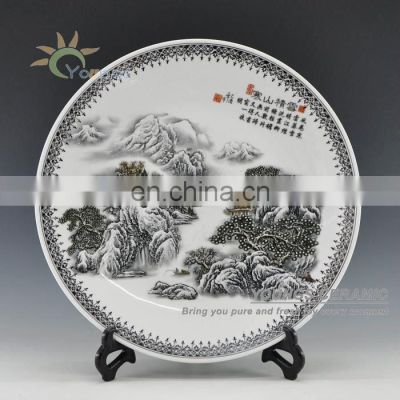 Snow View Decorative Ceramic Wall Or Table Plates