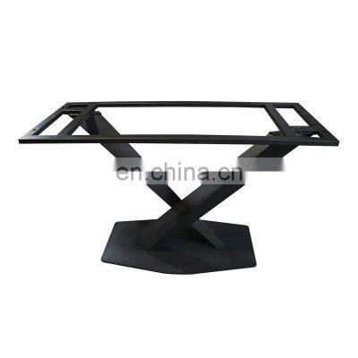 Table Base Modern V Shaped Cross Dinning Room Large Pedestal Desk Dining Metal Cast Iron Steel Chrome Restaurant Furniture Leg