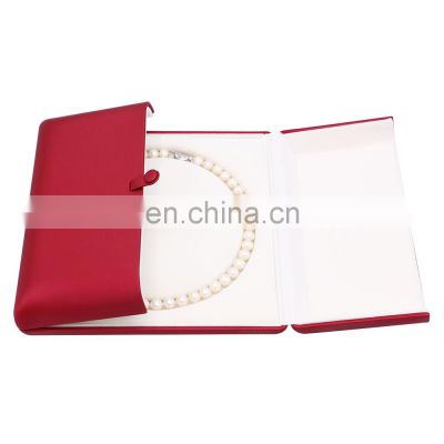 custom logo red suede jewelry box velvet Insert for necklace packaging Luxury Jewelry box