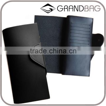 Guangzhou Fashion Vintage Style Snap Button Classical Long Vertical RFID Wallet Bi-fold Wallet for men's