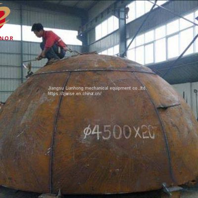 Section Forming Large Carbon Steel Semi-spherical head for Boiler 4500mm*20mm