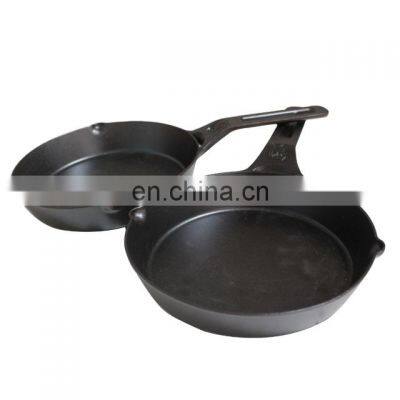 Smooth Cnc Machined 12 Inch Cast Iron Skillet With Silicon Handle