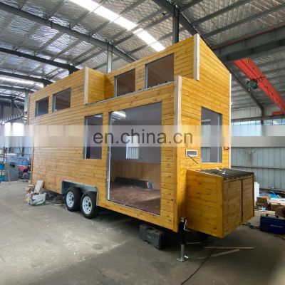 prefab caravan tiny house on wheels selling in China modular easy assembly in China
