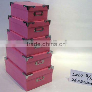 Pink Folding Box with metal L069 5/S