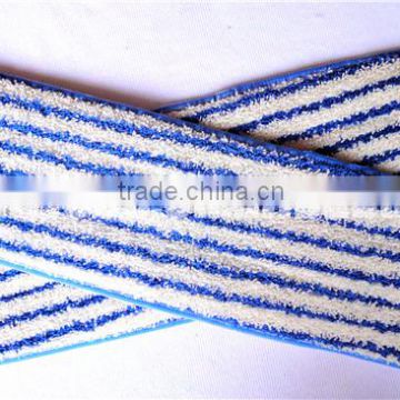 Hot Sale Blue and White Stripe Microfiber Twist Dyed Yarn Mop Heads