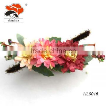 latest model fashion handmade three color daisy flowers Bracelet china factory wholesale