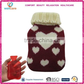 Baby hand warmer with knitted cover for hands