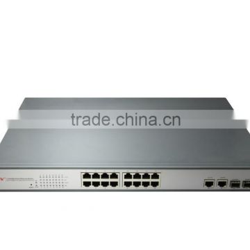 OEM 16-Port Managed POE Switch for IP Camera with 2 Gigabit TP/SFP Combo Ports (260Watts/440Watts) ONV