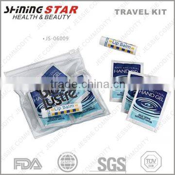 2015 new design travel kit with lipbalm and hand sanitizer gel