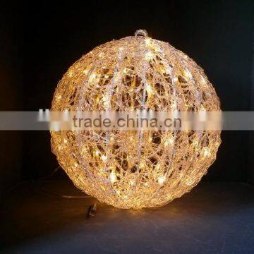 3d christmas ball motif light for outdoor