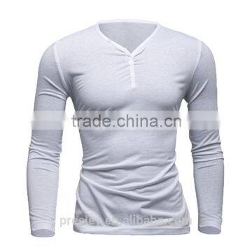 high quality simple design close-fitting man t-shirt 160gsm with longsleeve O-neck t shirts