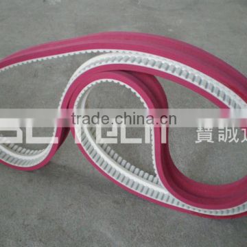 PU Timing Belt With Guide Belt&Grooving Rubber