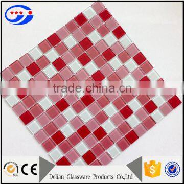 pink glass mosaic tiles