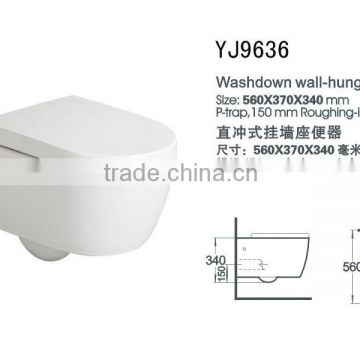 YJ9636 Ceramic Bathroom Save Spaces Wall hung toilet/WC/ Water Closet
