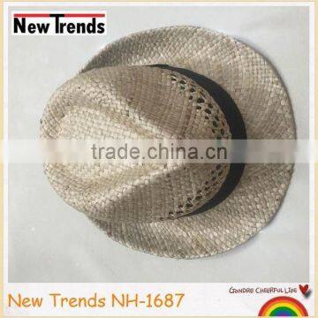 Fashion straw paper man hollow out panama straw hat