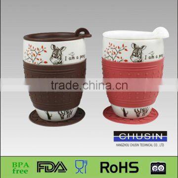 best selling big fat Ceramic Mug with lid