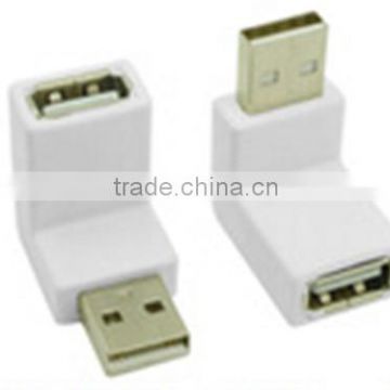 white color up/down angle 90 degree USB 2.0 Extension adapter