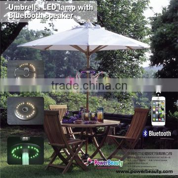 2015 uv-resistant portable wireless mini bluetooth umbrella speaker with led light remote control 6 hours playing time