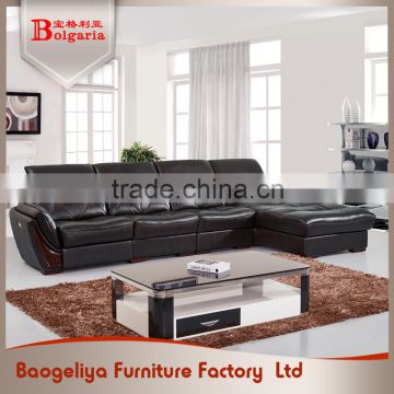 High elasticity moistureproof super bearing living room leather sofa
