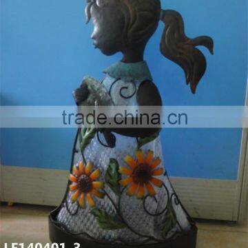 Iron solar chinese girl led lights