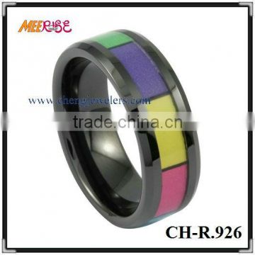 Fashion multi color band 2mm ceramic ring red ceramic rings