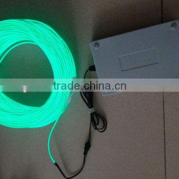 green electrluminescent wire 2.3mm 50m with AC220V inerter ,fast flash/slow flash/on/off