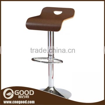 metal swivel bar stool high chair with backrest