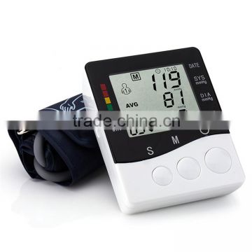 Wholesale -Smart household automatic Arm Blood Pressure Monitor Heart Beat Meter, with LCD Display