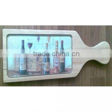 Tempered Glass Chopping Board with 3 to 10mm Thickness, with Wooden Tray