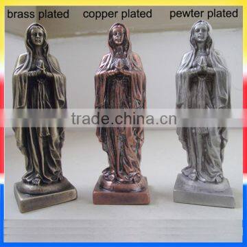 2015 OEM plated metal virgin mary decoration manufacturer in China