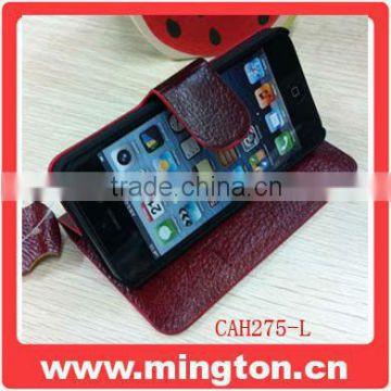 Leather Wallet case cell phone case for iphone5