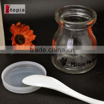 100ml clear glass mini Pudding Pumpkin bottle pudding jar with lids for halloween