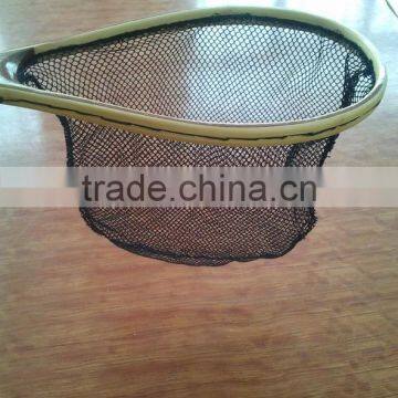Chinese factory fishing landing net with wooden handle